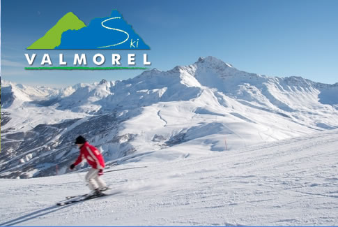 Skifahren in Valmorel Skigebiet in Frankreich